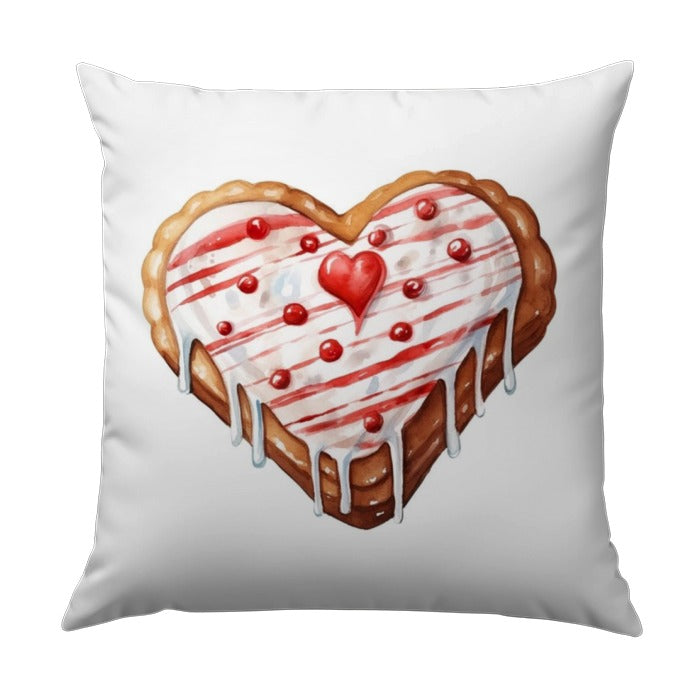 Heart Cookie Pillow, Valentine Decor, Sweet Treat Pillow, Cute Dessert Cushion, Love Gift Pillow, Valentines day gift, Romantic Pillow - Tawshia