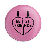 Best Friends Pinback Button, Matching Heart Pendant, Friendship Gift, Cute Pink Button, BFF Jewelry Inspired, Trendy Pins, Gift for Friend - Tawshia