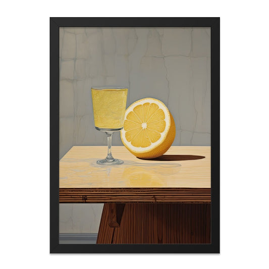 Lemon Still Life Wall Art, Fruit Print, Kitchen Decor, Citrus Art, Minimalist Design, Modern Wall Art, Bar Art Print, Lemonade Painting - Tawshia