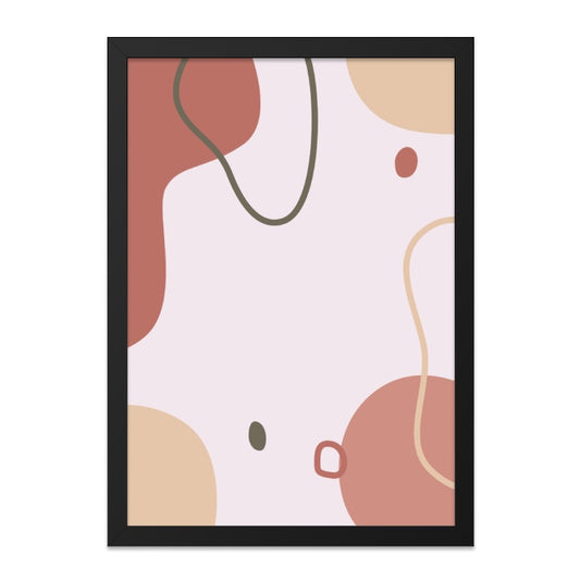 Abstract Shapes Wall Art, Minimalist Print, Boho Decor, Modern Art Print, Neutral Colors, Home Decor, Living Room Art, Framed Wall Art - Tawshia
