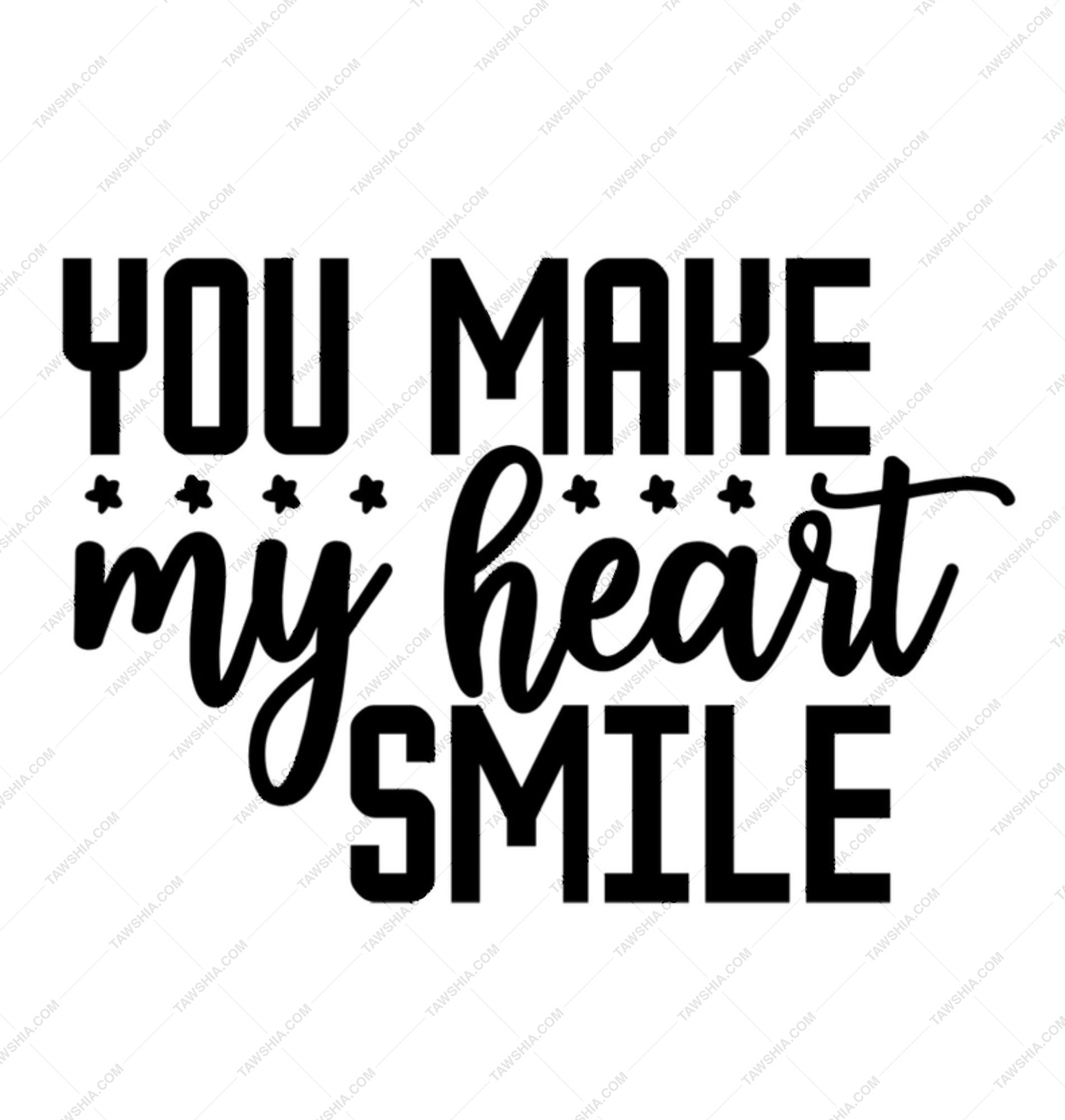 You Make My Heart Smile Mug, Cute Coffee Mug, Inspirational Gift, Positive Quote Mug, Gift for Her, Valentine's Day Gift, Smiling Mug - Tawshia