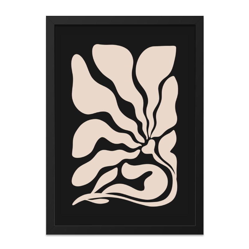 Beige Floral Wall Art, Abstract Flower Print, Minimalist Art Poster, Neutral Tone Decor, Botanical Wall Decor, Modern Home Art Print - Tawshia