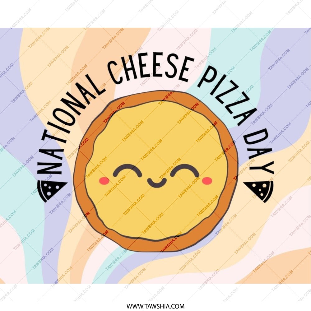 Cheese Pizza Day Mouse Pad, Cute Pizza, Foodie Gift, National Pizza Day, Office Decor, Kawaii Mousepad, Desk Accessories, Pizza Lover Gift - Tawshia