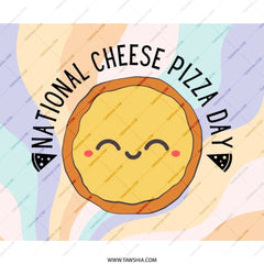 Cheese Pizza Day Mouse Pad, Cute Pizza, Foodie Gift, National Pizza Day, Office Decor, Kawaii Mousepad, Desk Accessories, Pizza Lover Gift - Tawshia