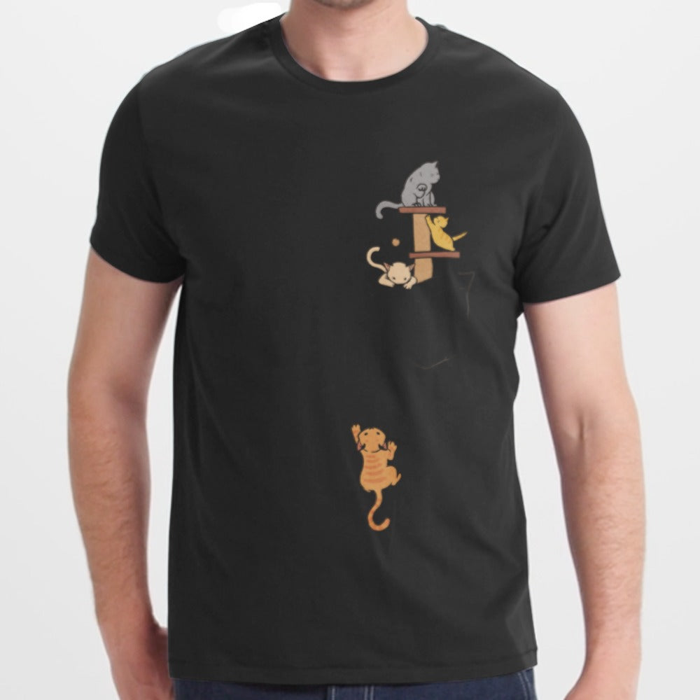 Cats Climbing Graphic Print T-Shirt product