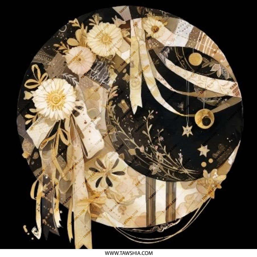 Celestial Moon Flowers Pinback Button, Floral Celestial Button, Cute Aesthetic Badge, Celestial Decor, Trendy Button, Moon Star Pin - Tawshia