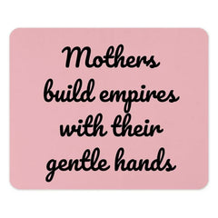 Mothers Build Empires Mouse Pad, Inspirational Quote Mousepad, Mom Gift, Cute Office Decor, Pink Mousepad, Motivational Gift, Woman Gift - Tawshia