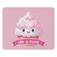 Cute Cupcake Mouse Pad, Kawaii Food Art, Pink Desk Decor, Life is Sweet, Sweet Treat Gift, Office Accessories, Gaming Pad - Tawshia