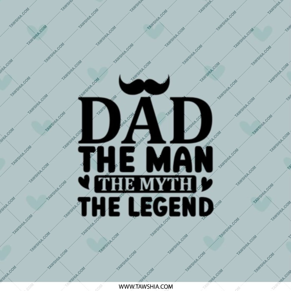 Dad The Man The Myth The Legend Pocket Mirror, Fathers Day Gift, Gift for Dad, Pocket Mirror for Men, Birthday Gift for Dad - Tawshia