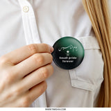 Saudi Arabia Foundation Day Pinback Button, KSA National Day Pin Badge, Kingdom Pride Forever Pinback Button, Saudi Arabia Gift Idea - Tawshia