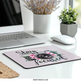 Stay Focused Camera MousePad, Floral Photo Mouse Pad, Photographer Gift, Office Decor, Cute Desk Accessory, Work From Home Gift - Tawshia