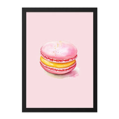 Macaron Wall Art, Pink Macaron Print, Watercolor Macaron, Cute Food Art, Kitchen Wall Decor, Sweet Treat Art, Dessert Wall Art - Tawshia