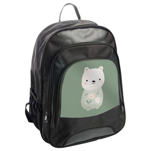 Cute Bear with Flowers BackPack, Trendy Backpack, Gift for her, Book Bag, School Backpack, Fashionable, Casual BackPack, Travel Backpack - Tawshia