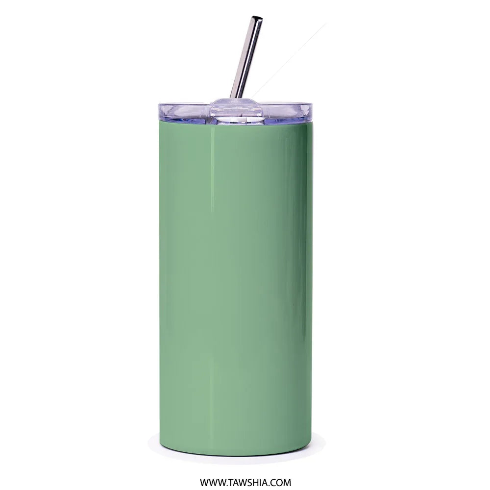 Sage Green Insulated Travel Mug with Straw product