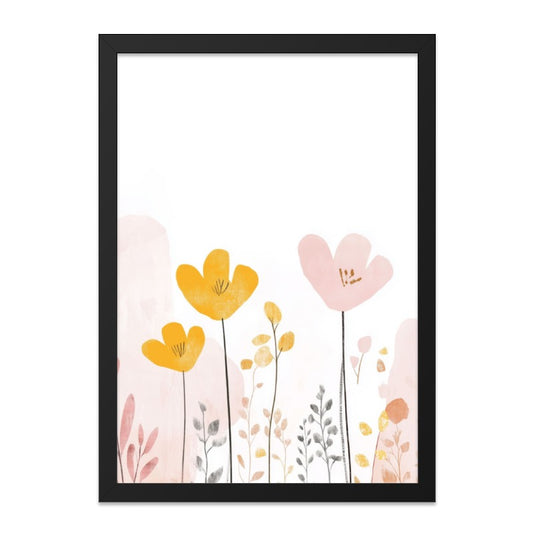 Floral Wall Art, Watercolor Flowers Print, Botanical Illustration Art, Modern Minimalist Home Decor, Elegant Flower Poster - Tawshia