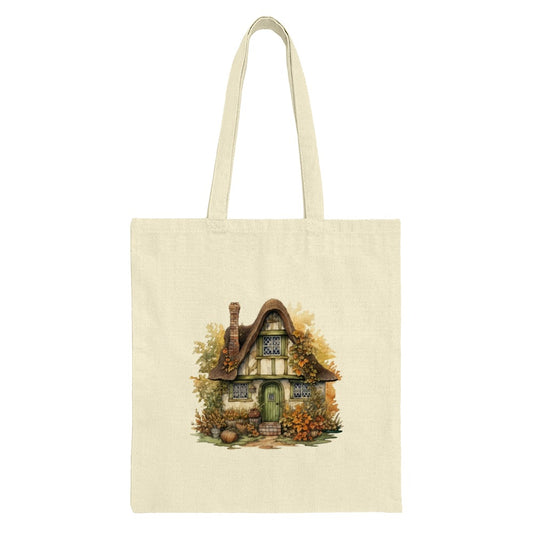 Cottage Tote Bag, Autumn Cottagecore Bag, Watercolor House Tote, Fall Tote Bag, Cute Cottage Art Bag, Whimsical Home Bag, Cozy Tote, Gift - Tawshia