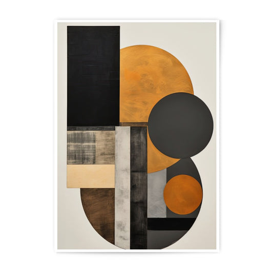 Abstract Art Photographic Print, Geometric Shapes Wall Decor, Modern Home Art, Circle Rectangle Art Print, Contemporary Wall Hanging - Tawshia