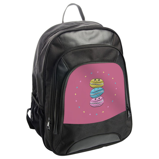 Cute Macaron Stack Backpack, Kawaii Food Backpack, Colorful Macaron Art, Sweet Treat Backpack, Dessert Lover Gift - Tawshia