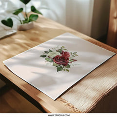 Rose Bouquet Photographic Prints, Floral Wall Art, Botanical Decor, Flower Art Print, Red and White Roses, Elegant Home Decor, Gift Idea - Tawshia