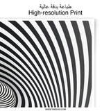 Hypnotic Swirl Photographic Print, Abstract Art, Optical Illusion, Modern Home Decor, Black and White Wall Art, Geometric Print - Tawshia
