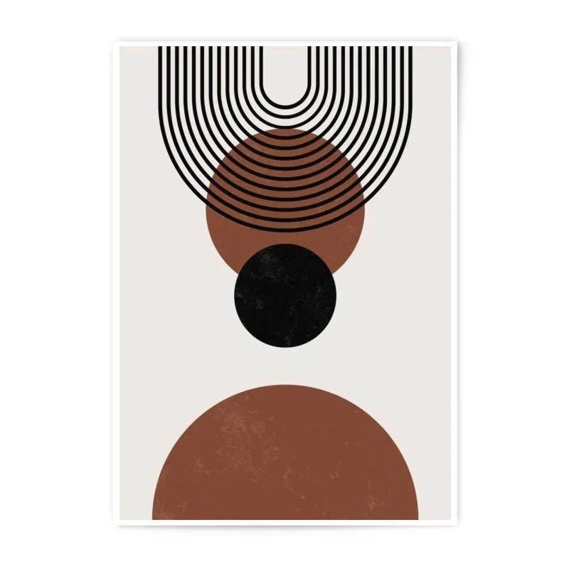 Abstract Photographic Print, Geometric Shapes Art Print, Modern Home Decor, Minimalist Wall Art, Circle Line Art, Home Office Decor - Tawshia