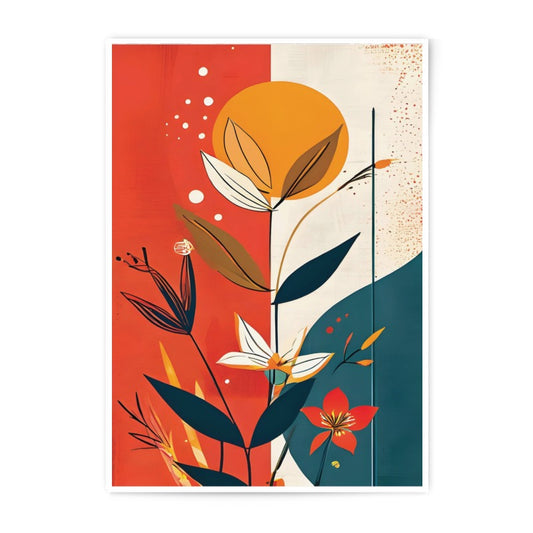 Abstract Floral Photographic Print, Modern Botanical Wall Art, Flower Illustration, Home Decor, Living Room Art, Unique Gift - Tawshia