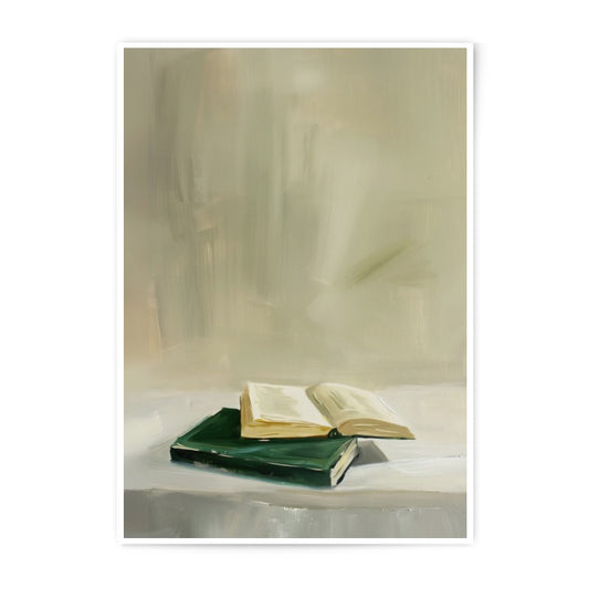 Books Photographic Print, Open Book Art, Still Life, Book Lover Gift, Study Decor, Academic Aesthetic, Minimalist Art Print, Home Library - Tawshia
