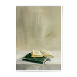 Books Photographic Print, Open Book Art, Still Life, Book Lover Gift, Study Decor, Academic Aesthetic, Minimalist Art Print, Home Library - Tawshia