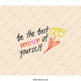 Best Version Backpack, Motivational Backpack, Positive Quote Backpack, Flower Heart Backpack, Cute Everyday Backpack, School Backpack - Tawshia
