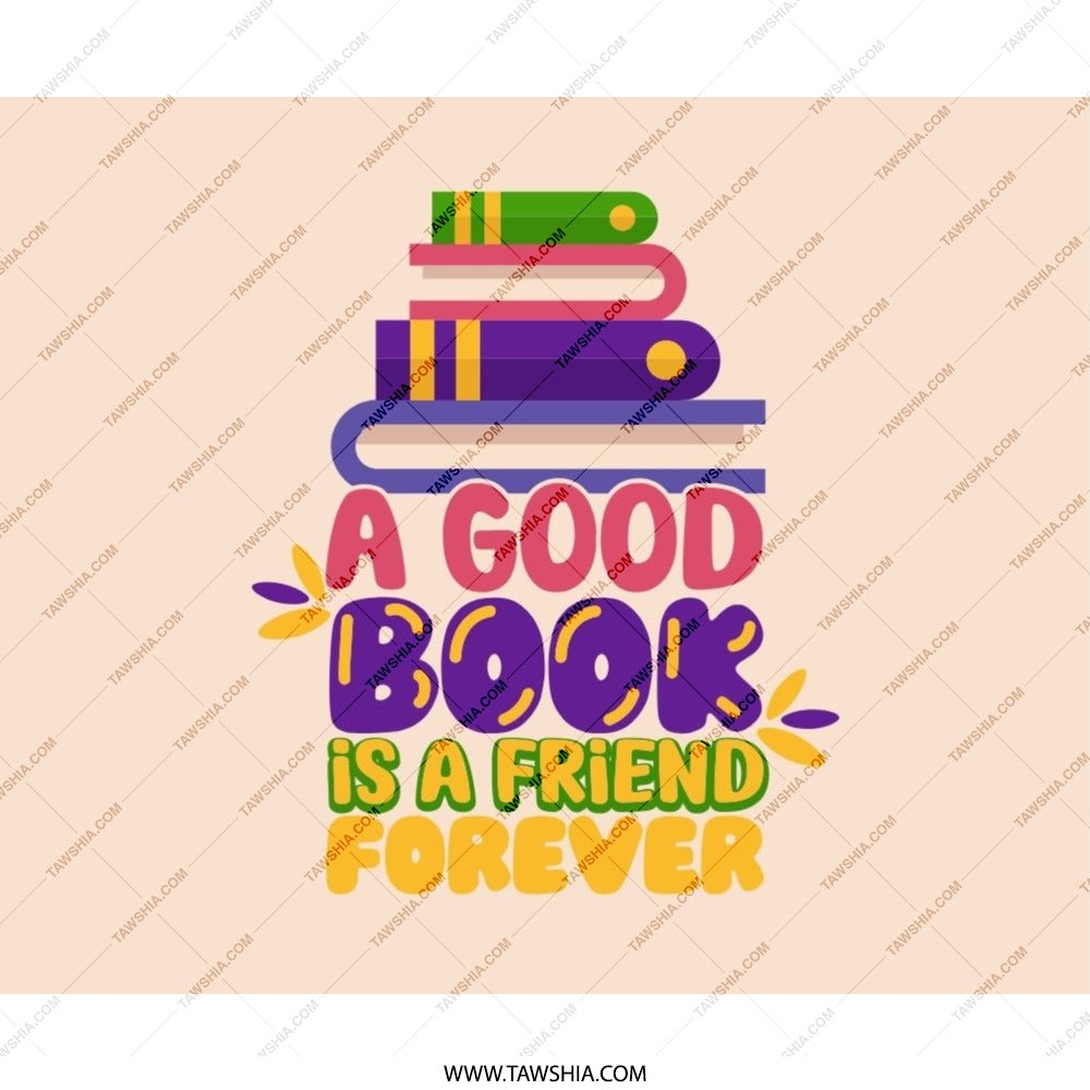 Book Lover Mouse Pad, Reader Gift, Librarian Present, A Good Book is a Friend Forever Mousepad, Colorful Desk Accessory, Bookworm Gift - Tawshia