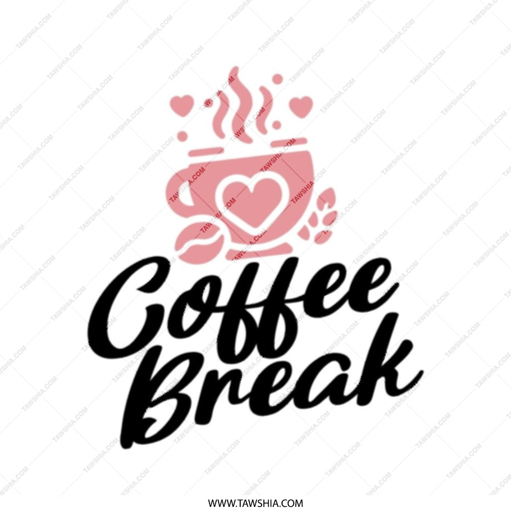 Coffee Break Tote Bag, Cute Coffee Cup, Gift for Coffee Lover, Everyday Bag, Shopping Bag, Book Bag, Reusable Bag - Tawshia