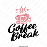 Coffee Break Tote Bag, Cute Coffee Cup, Gift for Coffee Lover, Everyday Bag, Shopping Bag, Book Bag, Reusable Bag - Tawshia