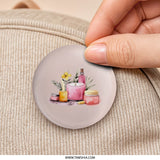 Spa Day Pinback Button, Watercolor Spa Elements, Relaxing Beauty Gift, Aesthetic Pins, Self Care Button, Cute Badge, Spa Lover Button - Tawshia