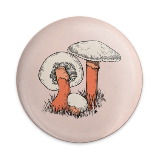 Mushroom Pinback Button, Fungi Badge, Nature Lover Gift, Vintage Style Pin, Mushroom Illustration, Botanical Art, Unique Accessory - Tawshia