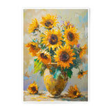 Sunflower Still Life Photographic Print, Floral Art Print, Impressionist Style, Yellow Flowers, Home Decor, Wall Art, Flower Vase - Tawshia