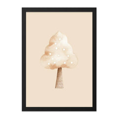 Beige Tree Wall Art, Minimalist Tree Decor, Simple Nursery Art, Neutral Tone Print, Botanical Art Print, Modern Home Decor Wall Art - Tawshia