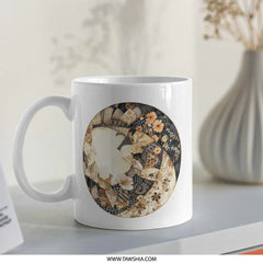 Floral Patchwork Mug, Unique Flower Mug, Aesthetic Mug, Coffee Mug, Tea Mug, Home Decor, Gift Idea, Floral Art Mug, Abstract Floral Mug SKU: MG10004216 - Tawshia