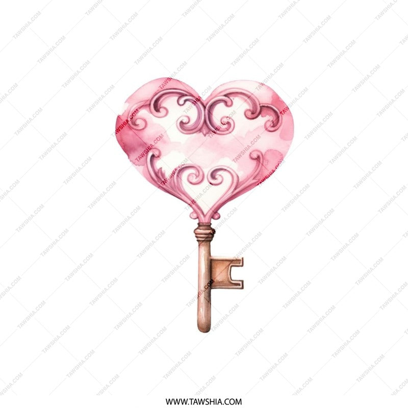 Heart Key Pillow, Romantic Decor, Love Key Design, Pink Pillow, Unique Pillow, Valentine Gift, Key to My Heart Pillow, Home Decor - Tawshia