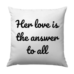 Love is the Answer Pillow, Inspirational Quote Throw Pillow, Home Decor, Motivational Pillow, Gift Idea, Decorative Cushions - Tawshia
