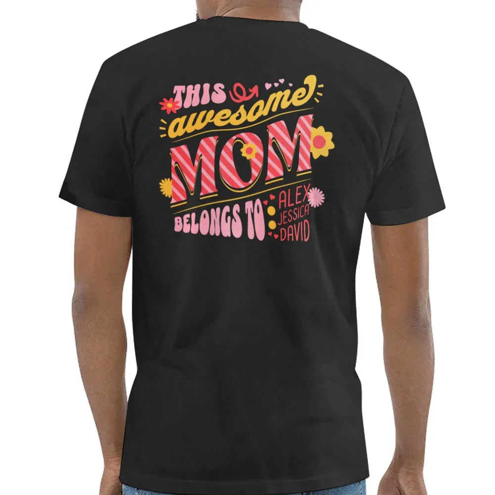 This Awesome Mom T-Shirt Belongs To Family Tee product type