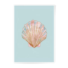 Seashell Photographic Print, Pastel Shell Wall Art, Beach House Decor, Coastal Artwork, Nautical Ocean Print, Scallop Shell Art - Tawshia
