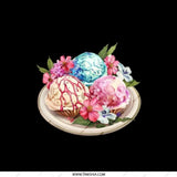 Ice Cream Pocket Mirror, Cute Foodie Gift, Floral Pocket Mirror, Stylish Compact Mirror, Travel Mirror, Small Gift for Girls - Tawshia