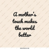 Mother's Touch Pocket Mirror, Mom Gift, Inspirational Quote, Compact Mirror, Travel Mirror, Makeup Mirror, Gift for Her - Tawshia