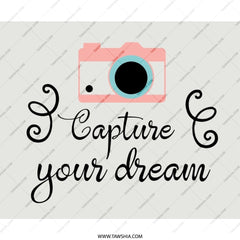 Pink Camera Mouse Pad, Photographer Gift, Capture Your Dream, Photography Lover, Office Desk Decor, Cute Mousepad, Photography Mouse Mat - Tawshia