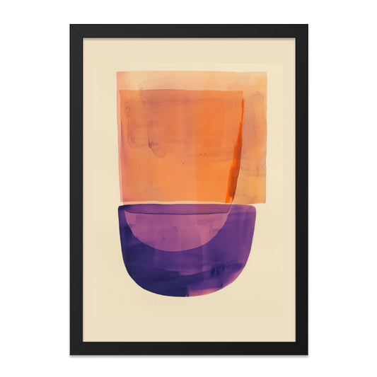 Abstract Wall Art, Orange and Purple Art Print, Modern Home Decor, Minimalist Art, Geometric Shapes - Tawshia