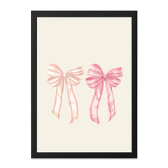 Pink Bows Wall Art, Nursery Decor, Girls Room Art, Cute Bows Print, Baby Shower Gift, Delicate Bows Wall Decor, Wall Decor for Girls - Tawshia