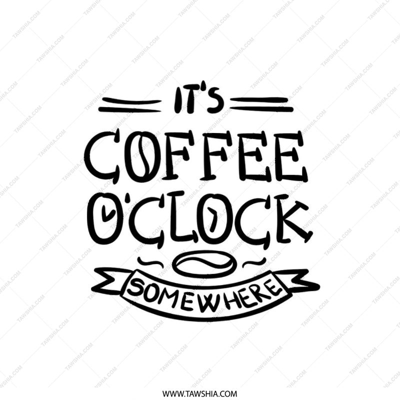 Coffee O Clock Pillow, Funny Coffee Lover Gift, Coffee Time Cushion, Decorative Pillow, Home Decor Pillow, Coffee Bean Pillow - Tawshia