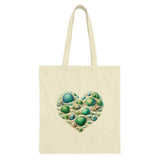 Seashell Heart Tote Bag, Beach Lover Gift, Ocean Theme Tote, Coastal Style Bag, Nautical Design Handbag, Unique Gift for Her, Summer Tote - Tawshia