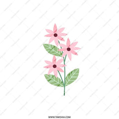 Pink Flowers Pillow, Floral Accent Pillow, Botanical Pillow, Decorative Throw Pillow, Modern Pillow, Spring Decor Pillow - Tawshia