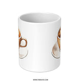 Coffee Lover Mug, Watercolor Coffee Cup Mug, Coffee Art Mug, Coffee Cup Art Mug, Hot Coffee Drink Mug, Espresso Cup Mug, Cafe Latte Mug - Tawshia